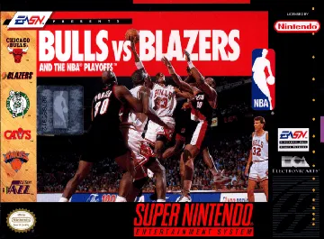 Bulls vs Blazers and the NBA Playoffs (USA) (Rev 1) box cover front